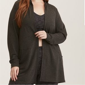 Torrid long line open front active hoodie sz 1x